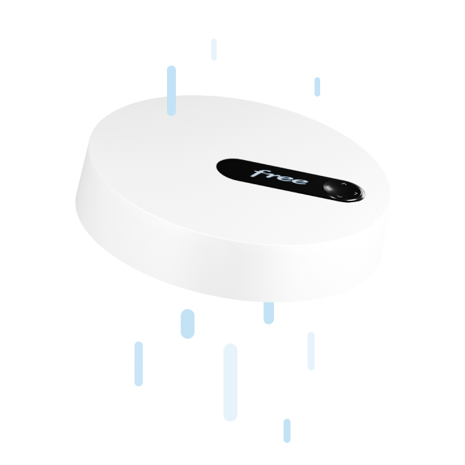 Freebox Pop S sur fond bleu